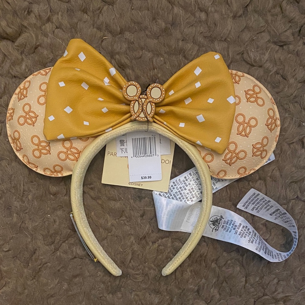 Disney Gold and Yellow Minnie Mouse Ears Headband